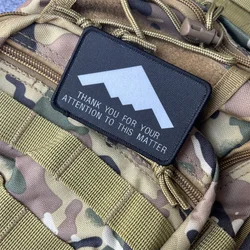 Parche táctico militar moral con gancho y bucle para ropa, mochila