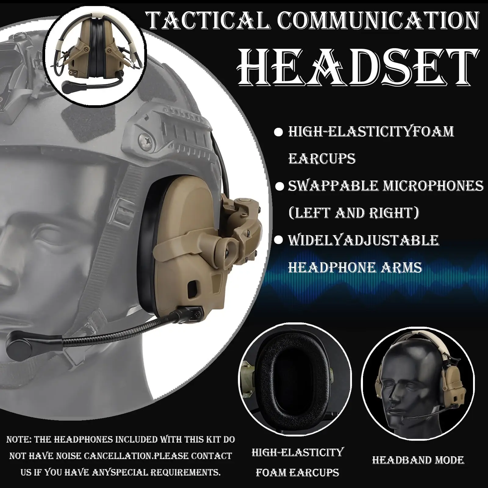 Casco táctico NVG para airsoft y paintball con auriculares y luces