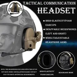 Casco táctico NVG para airsoft y paintball con auriculares y luces