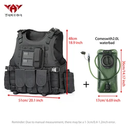 Chaleco táctico YAKEDA de liberación rápida con bolsa de agua y velcro