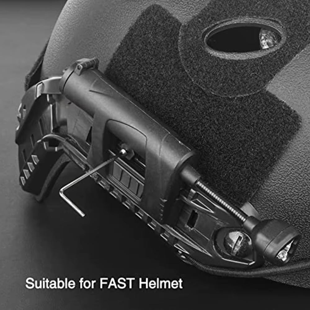Vista completa del kit de 5 luces tácticas para casco