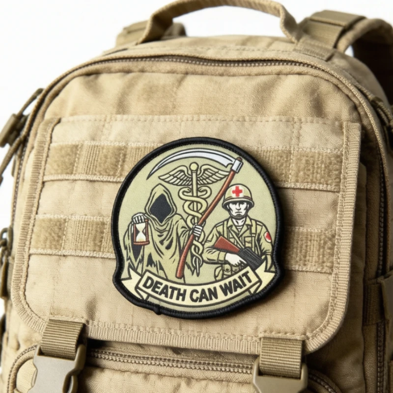 Parche táctico Reaper & Soldier médico con velcro para mochila - imagen 3