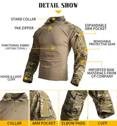 Emersongear G3 Uniforme táctico combate: camisa y pantalón