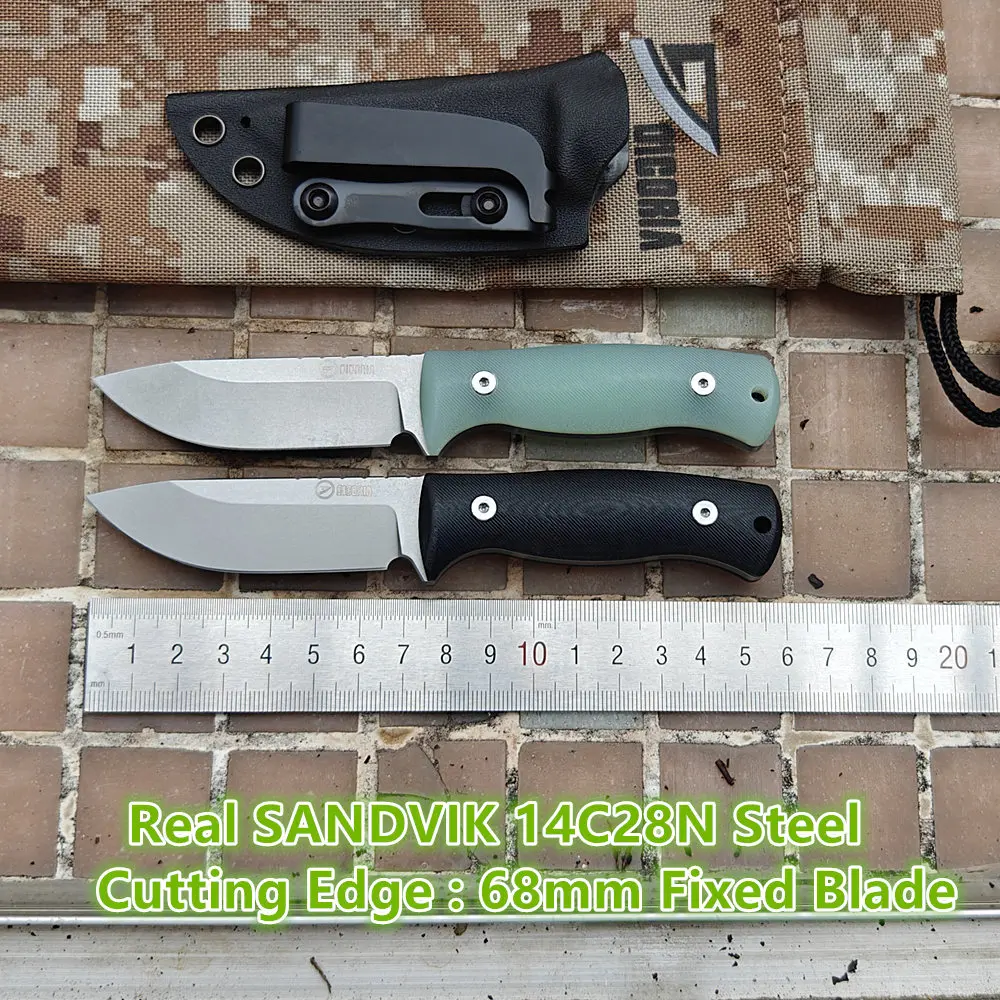 DICORIA DK18 cuchillo EDC de hoja fija acero 14C28N G10 KYDEX - imagen 4