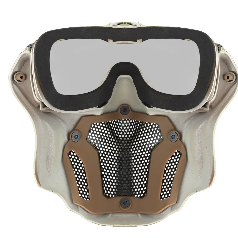 Mascarilla táctica airsoft con ventilador antihaze transpirable - imagen 3
