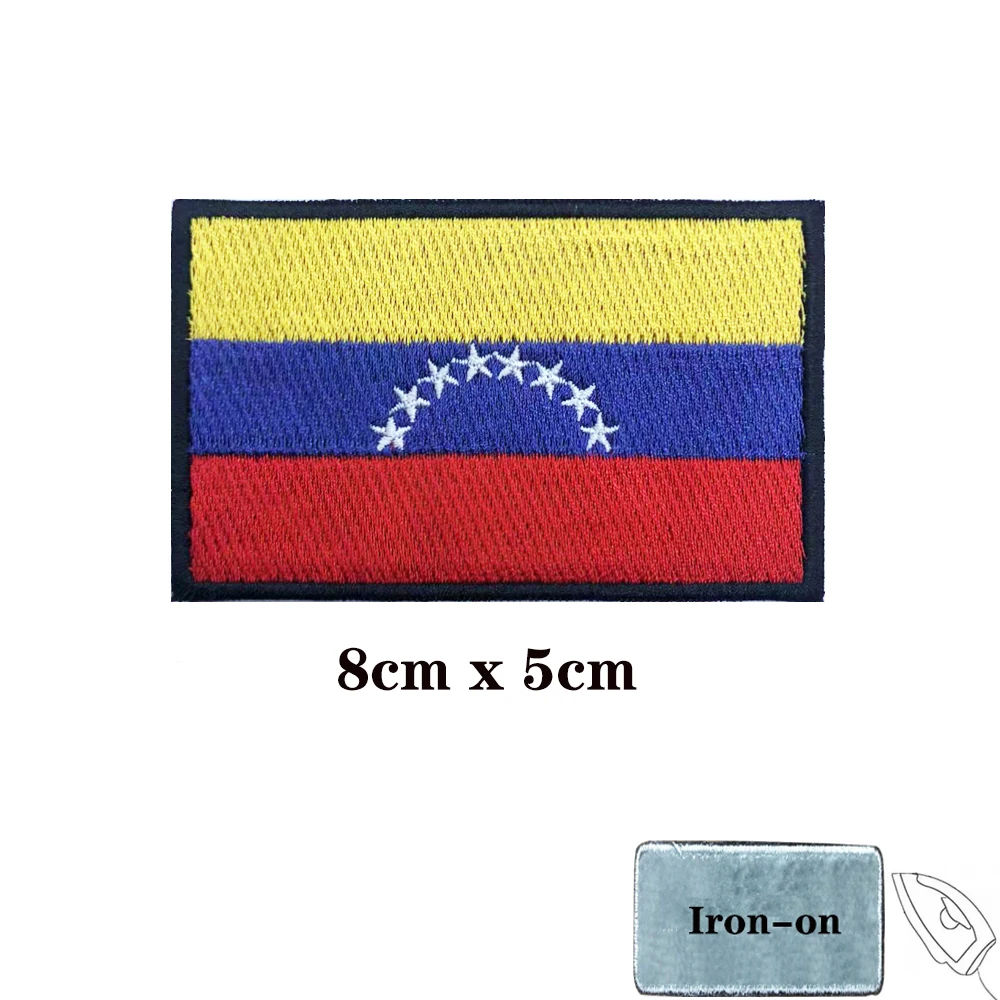Brazalete parche bordado bandera Venezuela – Insignia táctica velcro - imagen 2