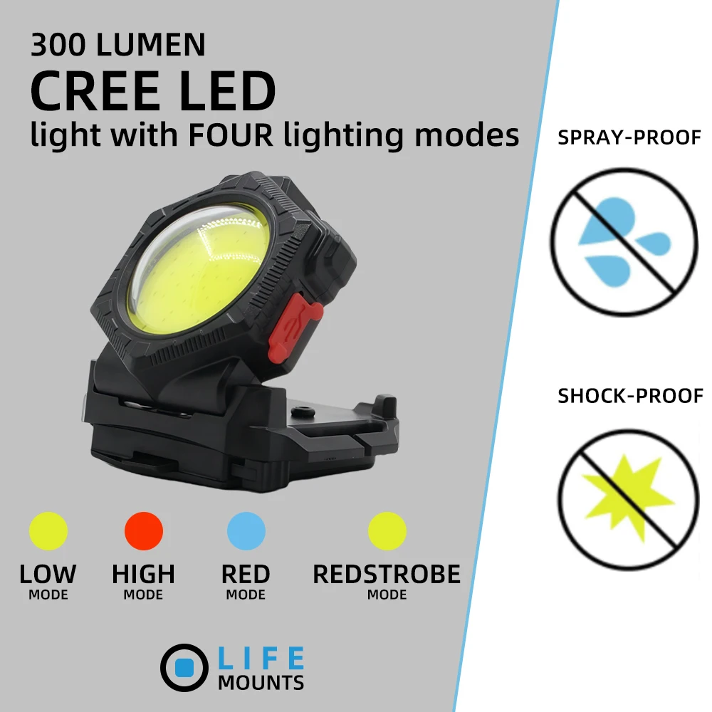 Casco táctico JOAXOR LED COB mount NVG luz muñeca outdoor - imagen 2