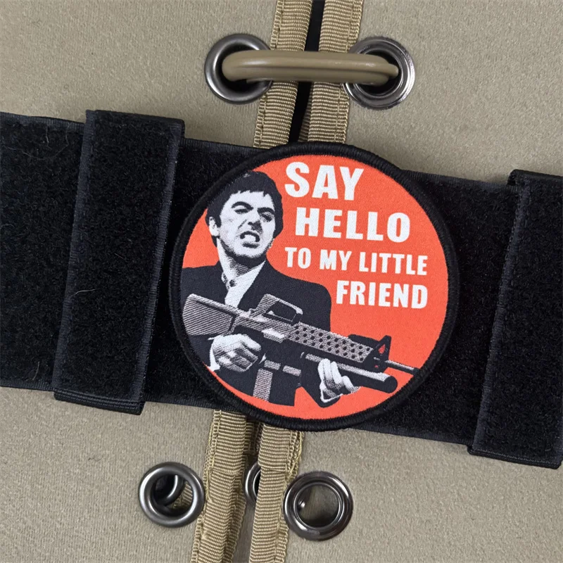 Parche táctico moral militar con velcro – Dile hola a mi pequeño amigo - imagen 4