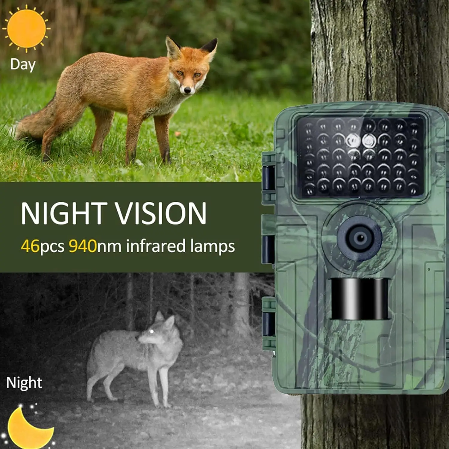 Cámara de caza PR5000 4K WiFi visión nocturna IP66, movimiento - imagen 3