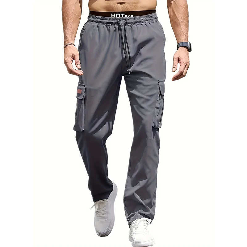 Pantalones cargo multibolsillo rectos de verano para trabajo ligero - imagen 5