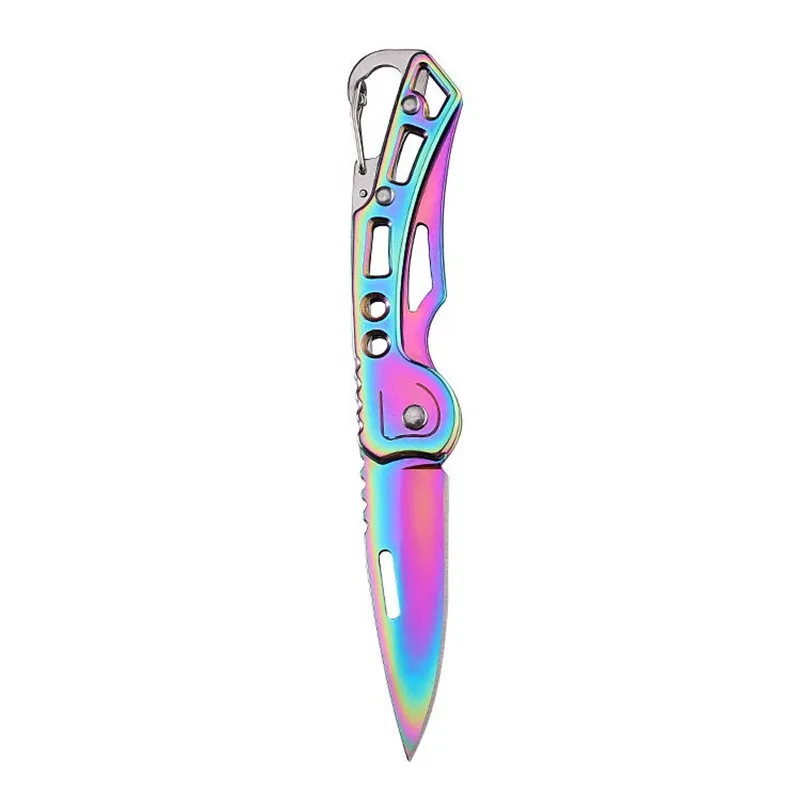 Cuchillo plegable EDC de bolsillo de acero inoxidable, mini multifunción portátil - imagen 5