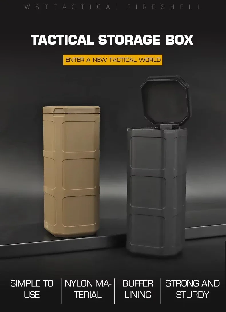 Estuche rígido táctico con acabado exterior resistente