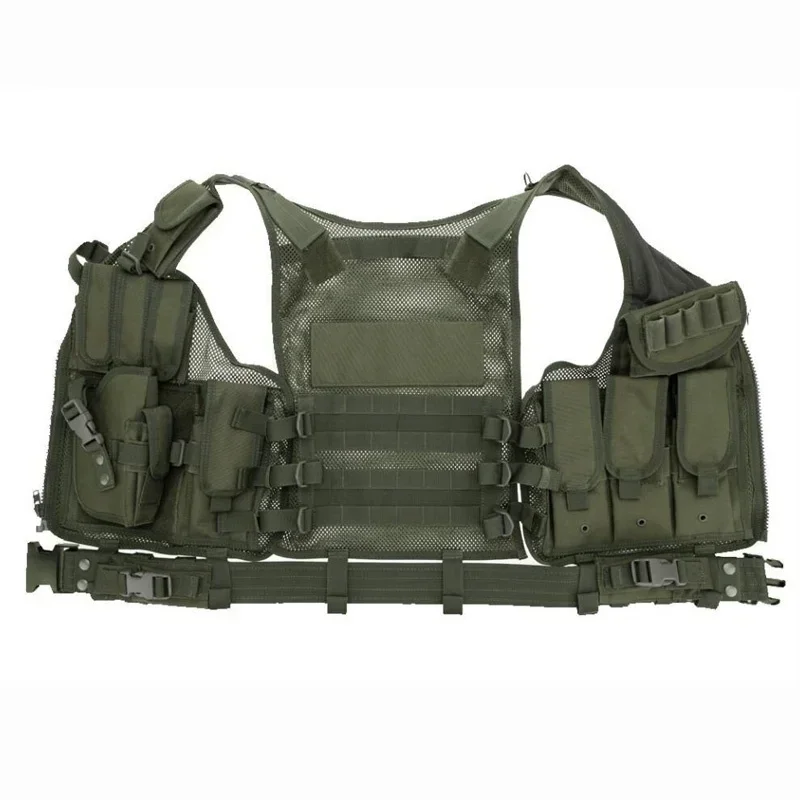 Chaleco táctico MOLLE camuflaje CS nylon para airsoft y caza de tipo portacachas - imagen 3