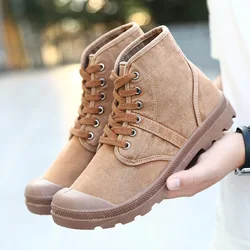 KA215 Botas tobilleras de lona suela gruesa hombre otoño invierno