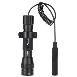 Linterna táctica potente con zoom e interruptor remoto para exteriores