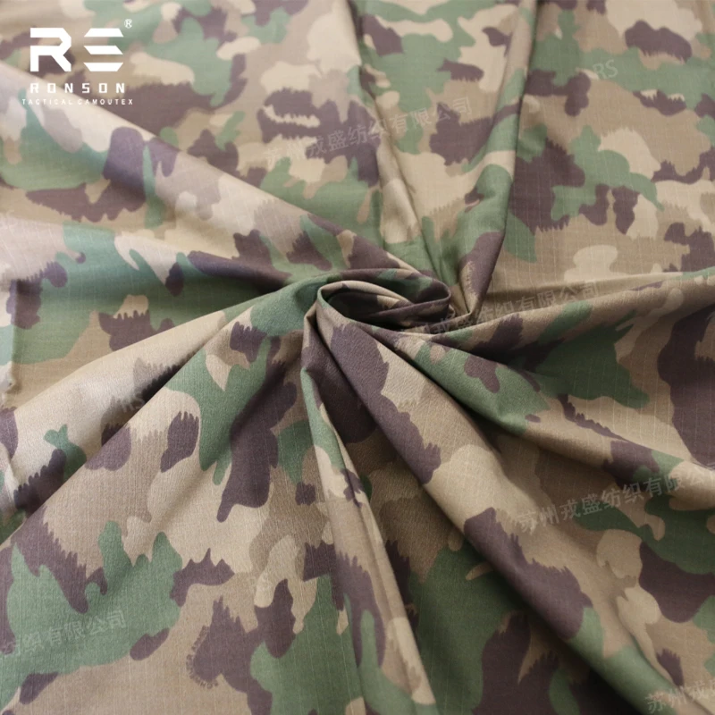 Tela táctica camuflaje ripstop de nailon y algodón, estampado - imagen 3
