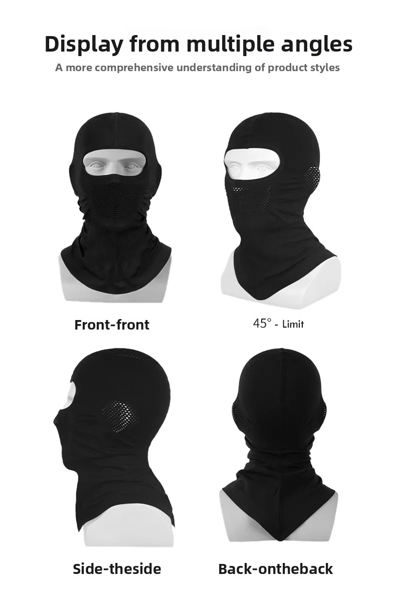 Ajuste elástico para cubrir rostro y cabeza