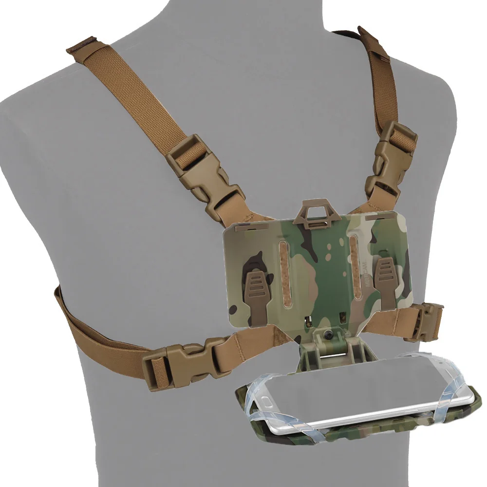 Bolsa táctica MOLLE para móvil con soporte de pecho y mapa