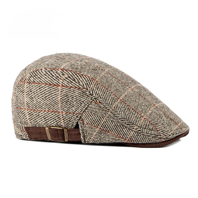 Gorra plana cabbie herringbone ajustable – Otoño unisex - imagen 3