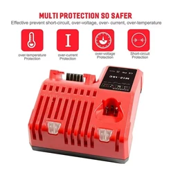 Milwaukee cargador baterías litio compatible con M12 y M18