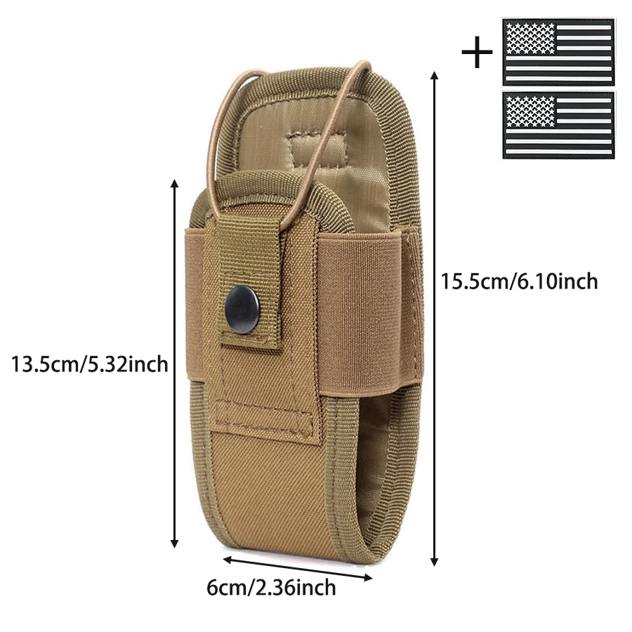 Funda táctica para altavoz aire libre con sujeción MOLLE y riñonera