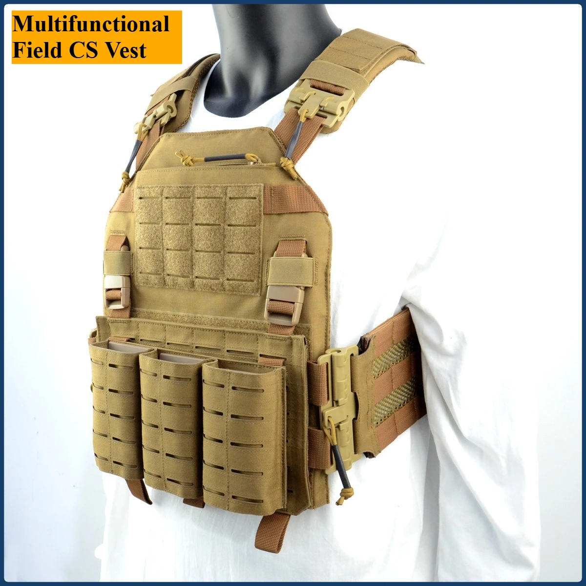 Chaleco táctico MOLLE modular con liberación rápida - imagen 2