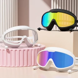 Gafas natación profesionales adultos tapones antivaho UV visión amplia