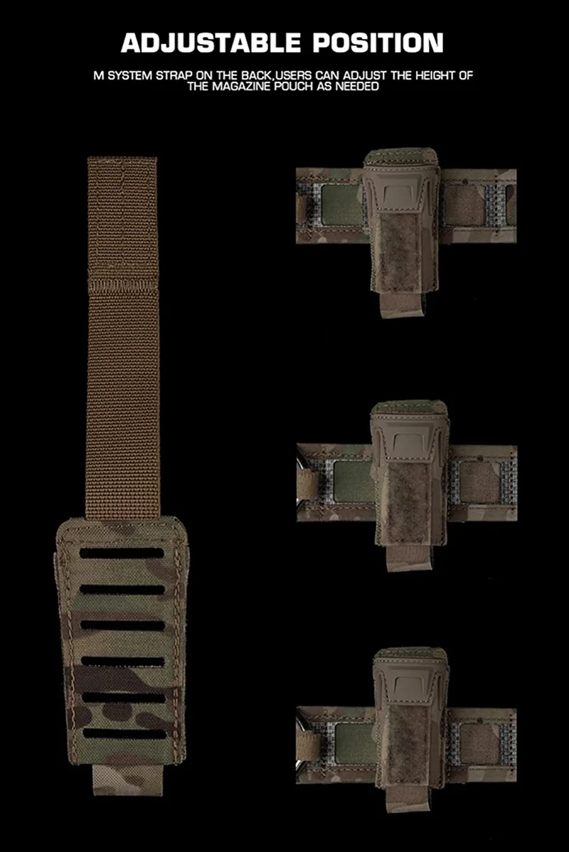 Portacargador montado en cinta MOLLE de uniforme táctico