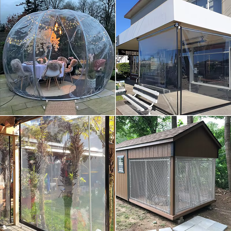 Lona impermeable transparente con protección UV para exterior - imagen 5