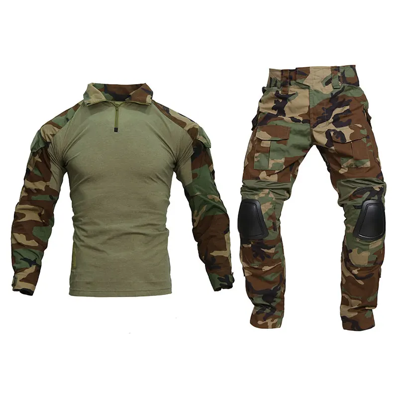 Pantalones tácticos Emersongear Woodland con rodilleras - imagen 4