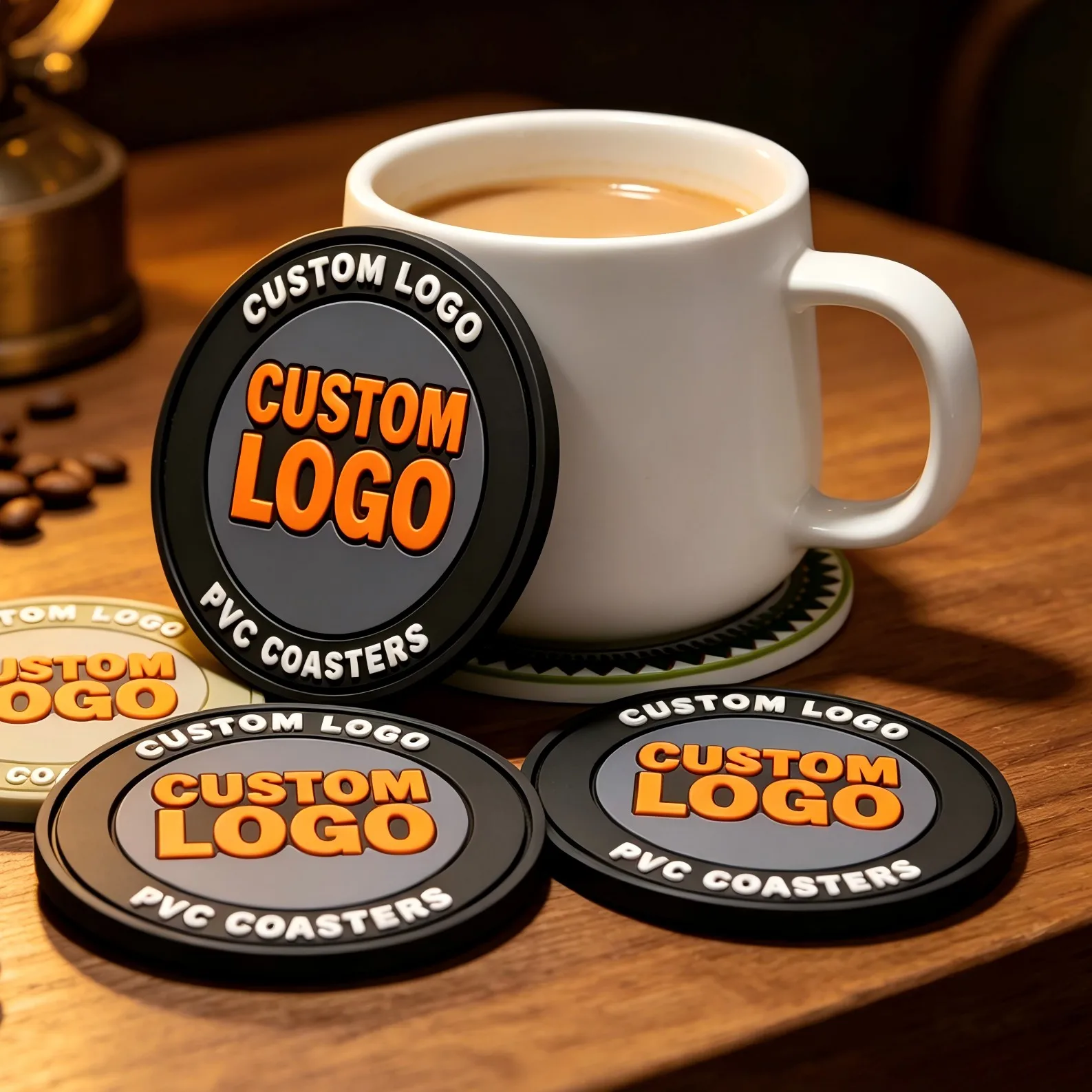 Posavasos de PVC suave con logotipo, goma y formas a medida - imagen 3