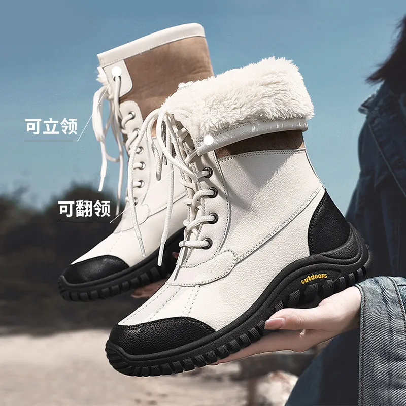 Botas de invierno impermeables para mujer, trekking cálido - imagen 5