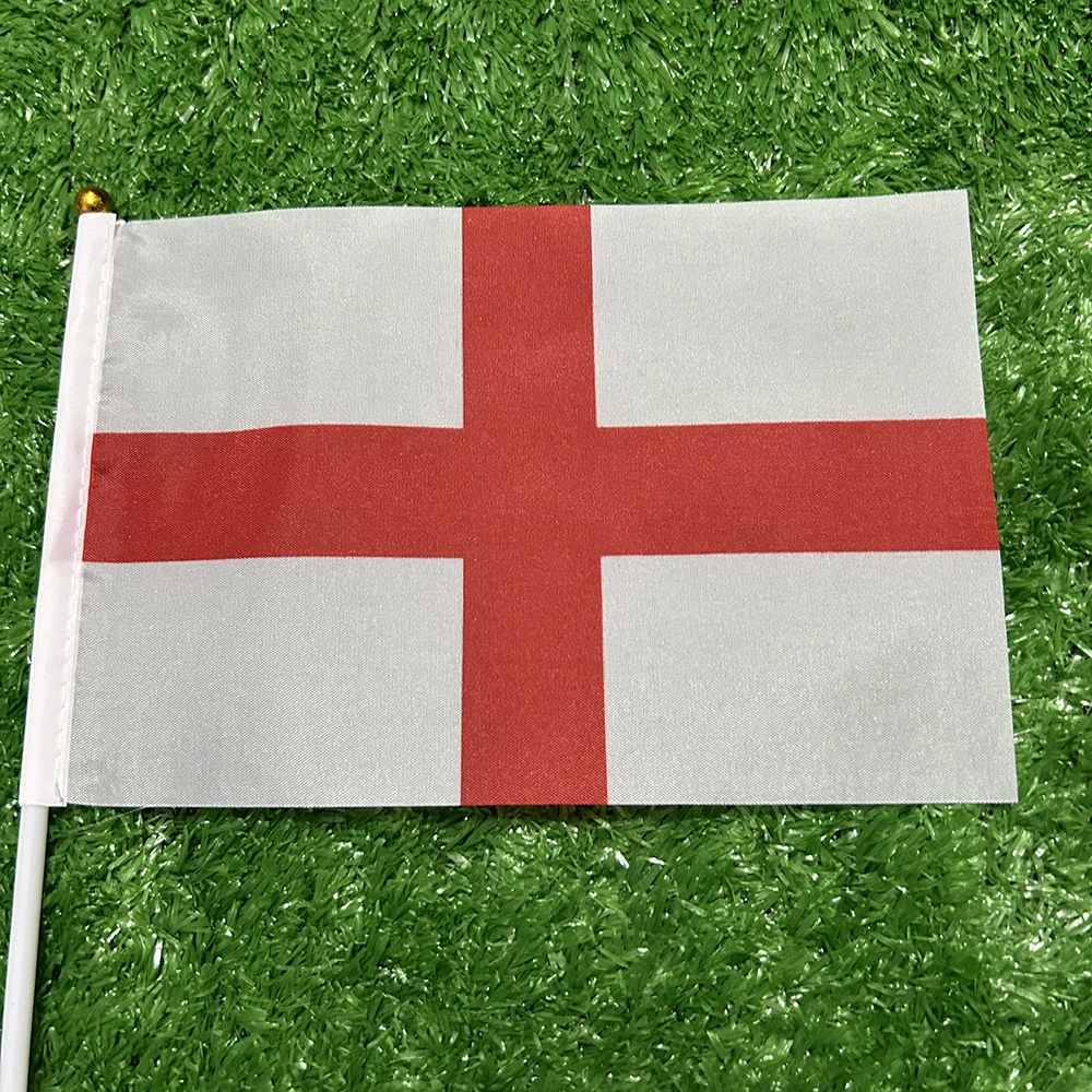Bandera Inglaterra poliéster con asta plástica para ondear a mano - imagen 3