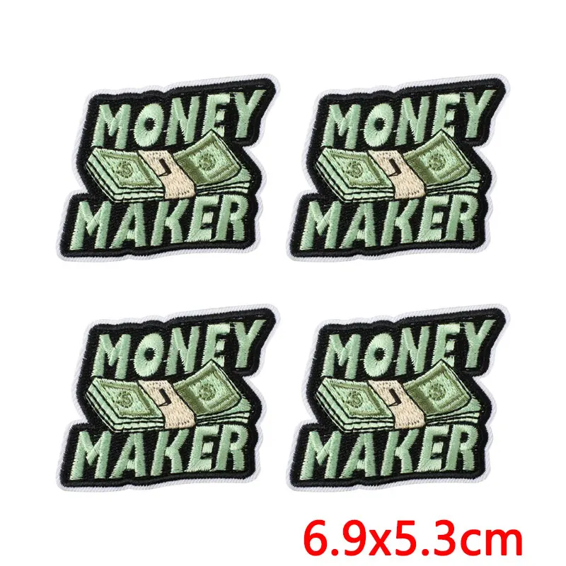 Parches termoadhesivos retro dólar, calavera y máquina tragamonedas - imagen 4