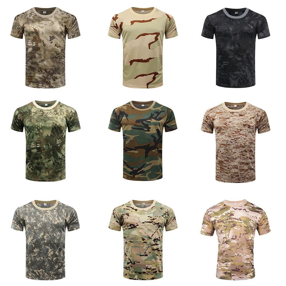 Camiseta táctica de secado rápido camuflaje malla transpirable - imagen 4