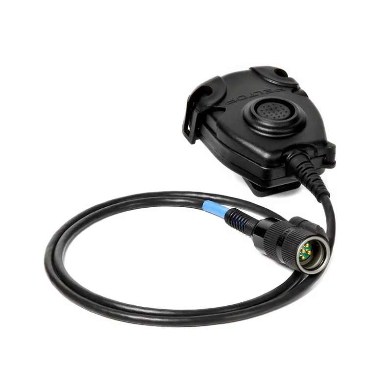 Adaptador PELTO PTT para radios militares conector MIL-C-55116 6 pines