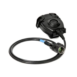 Adaptador PELTO PTT para radios militares conector MIL-C-55116 6 pines
