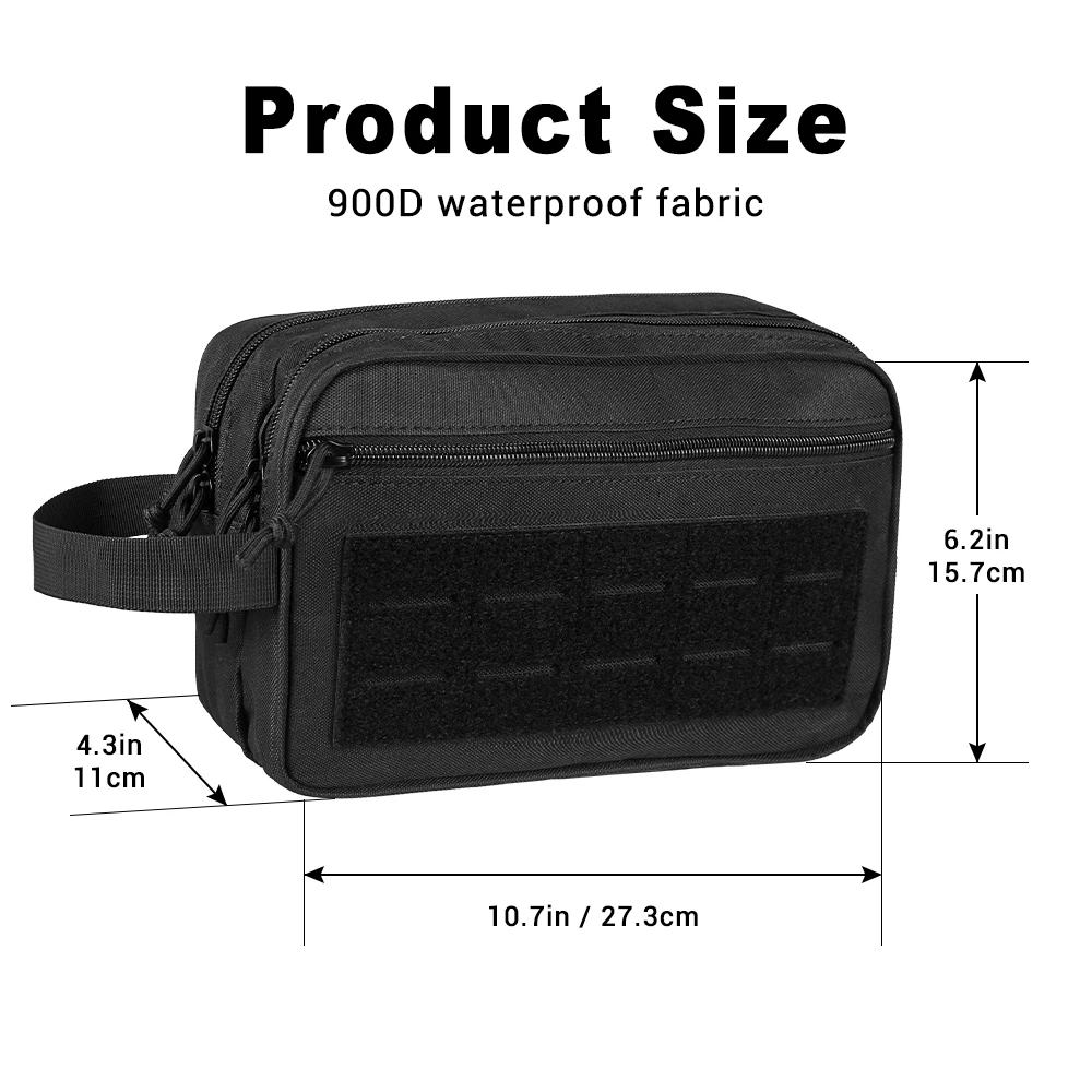 Bolsa táctica MOLLE organizador EDC modular para artículos aseo - imagen 2