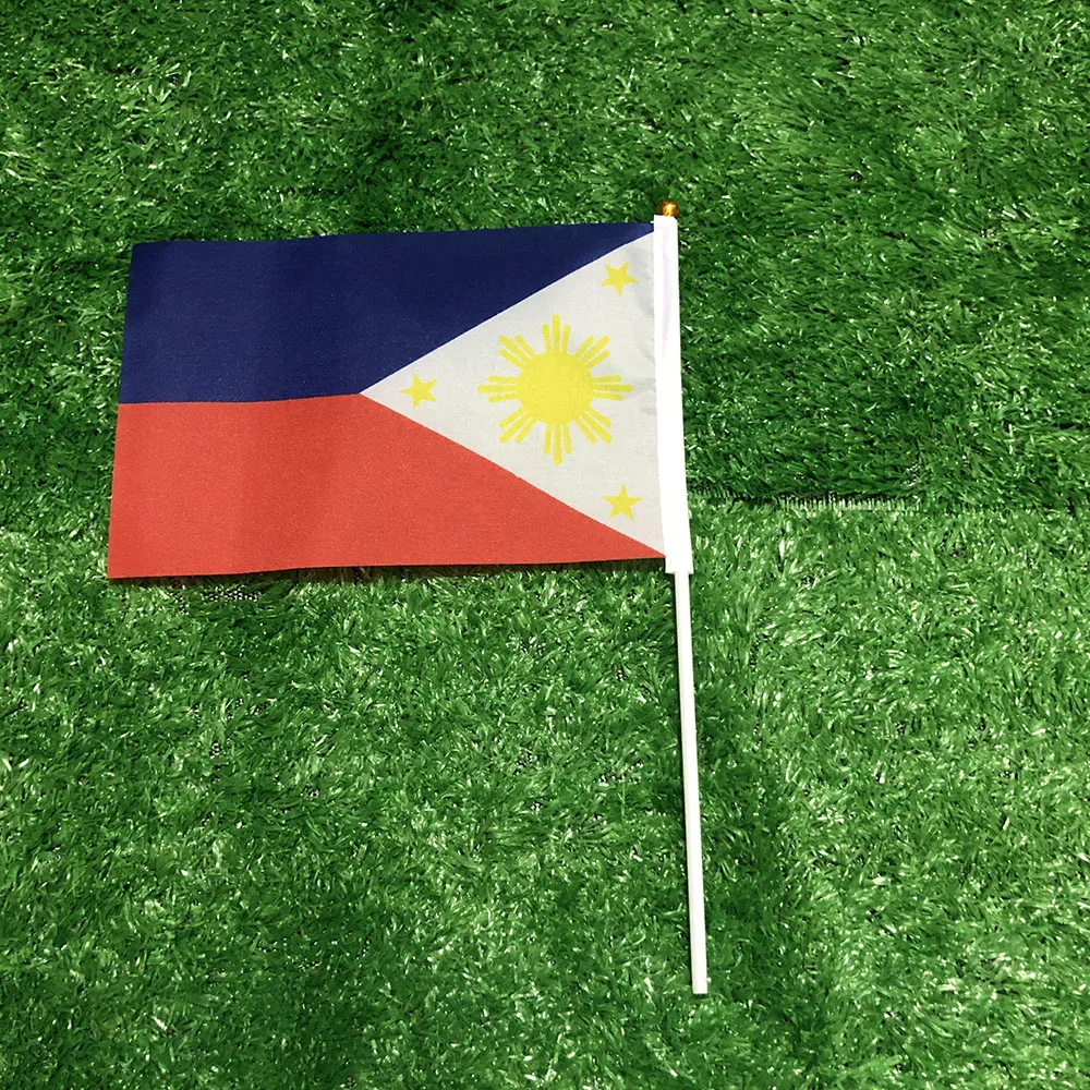 Bandera de mano Filipinas doble cara – Miniatura en poliéster resistente
