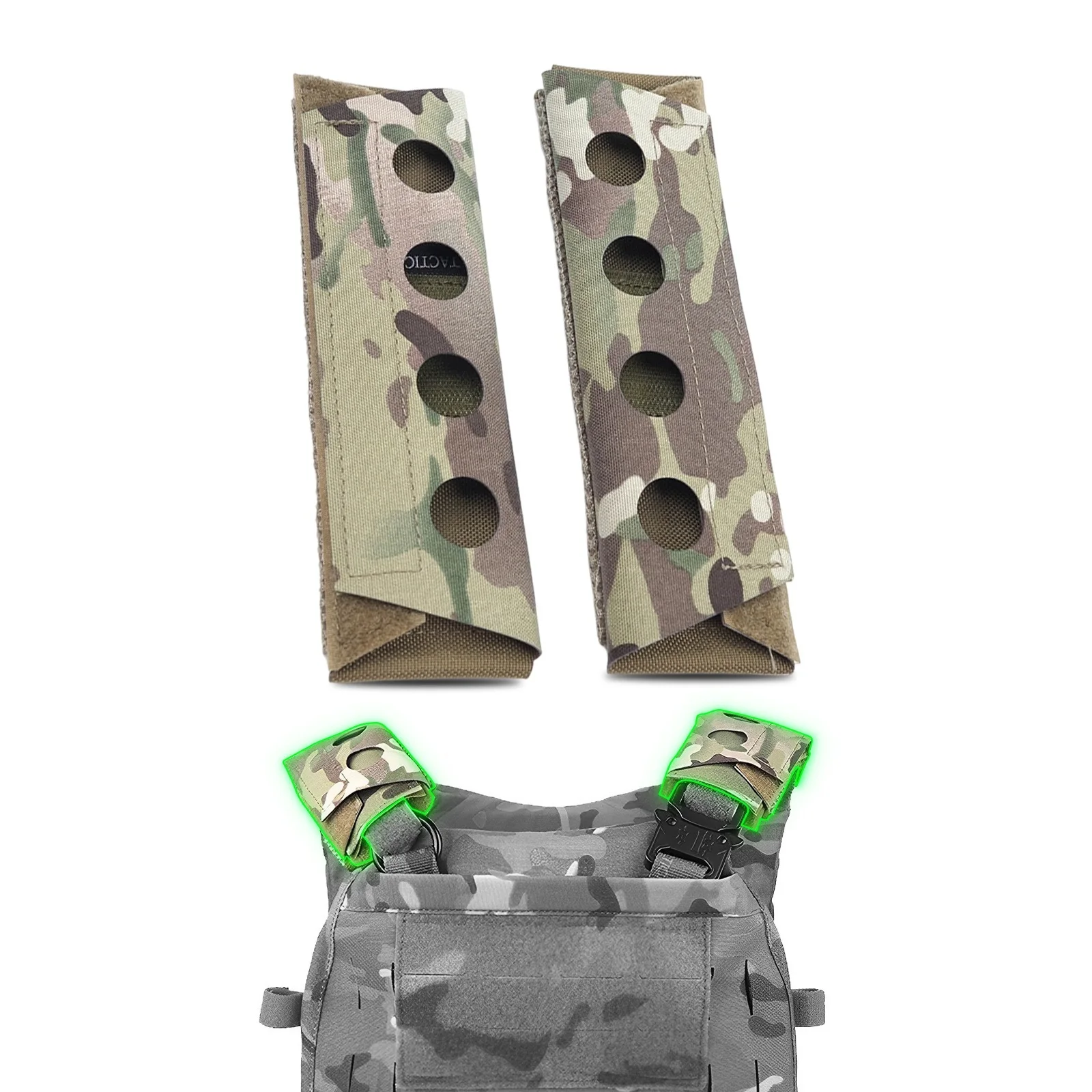 FCPC V5 Hombreras Tácticas Acolchadas Nailon Ripstop MOLLE