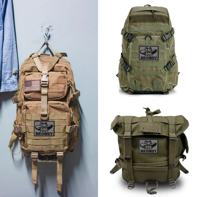 Parche bordado velcro Meowdy Cats – Táctico para mochila o chaleco - imagen 2