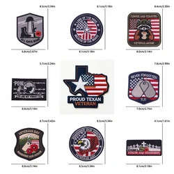 Parches termoadhesivos bandera americana: águila, pistola y mapa