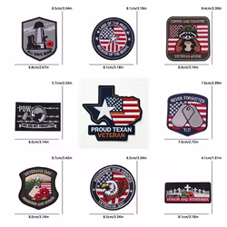 Parches termoadhesivos bandera americana: águila, pistola y mapa
