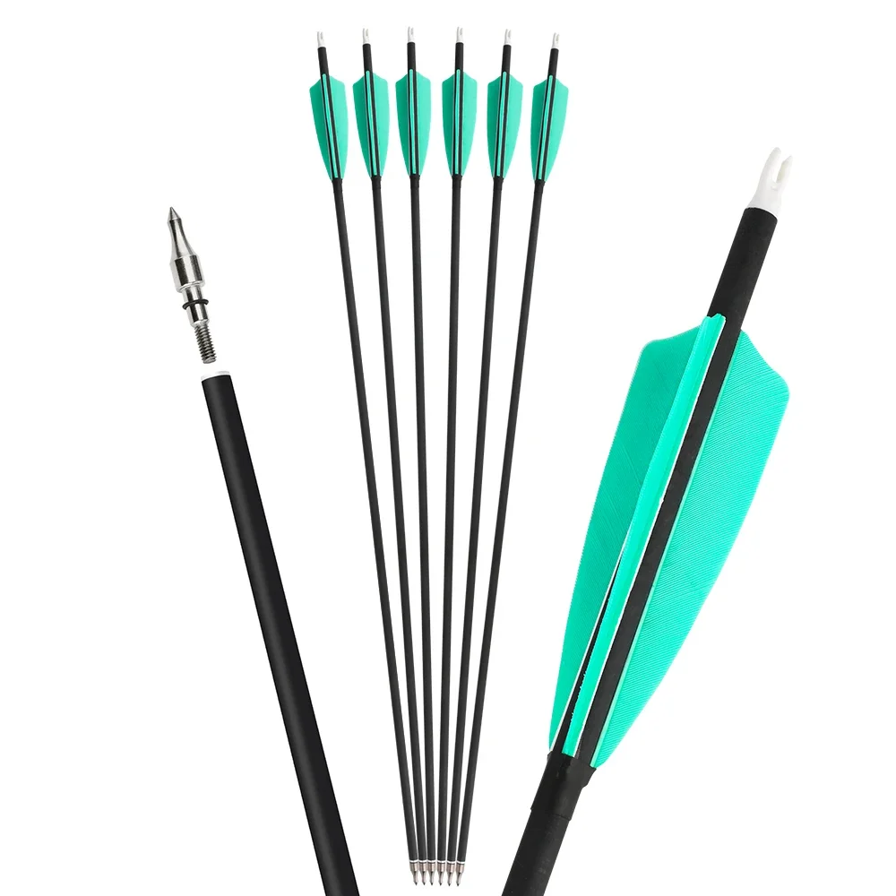 Flechas de carbono caza 28 pulgadas – Puntas intercambiables - imagen 2
