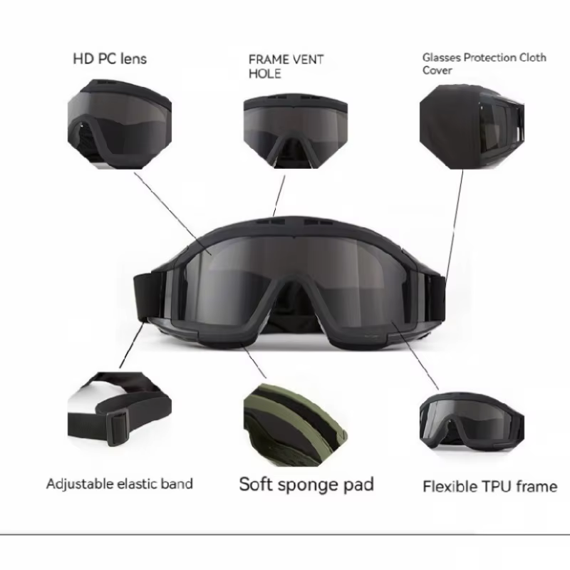 Splav 6b47 gafas tácticas casco lentes intercambiables anti arena - imagen 3
