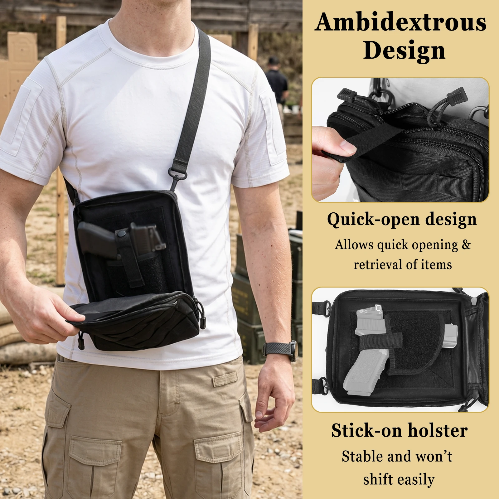 Bolsa táctica EDC de pecho MOLLE 800D impermeable y resistente - imagen 5
