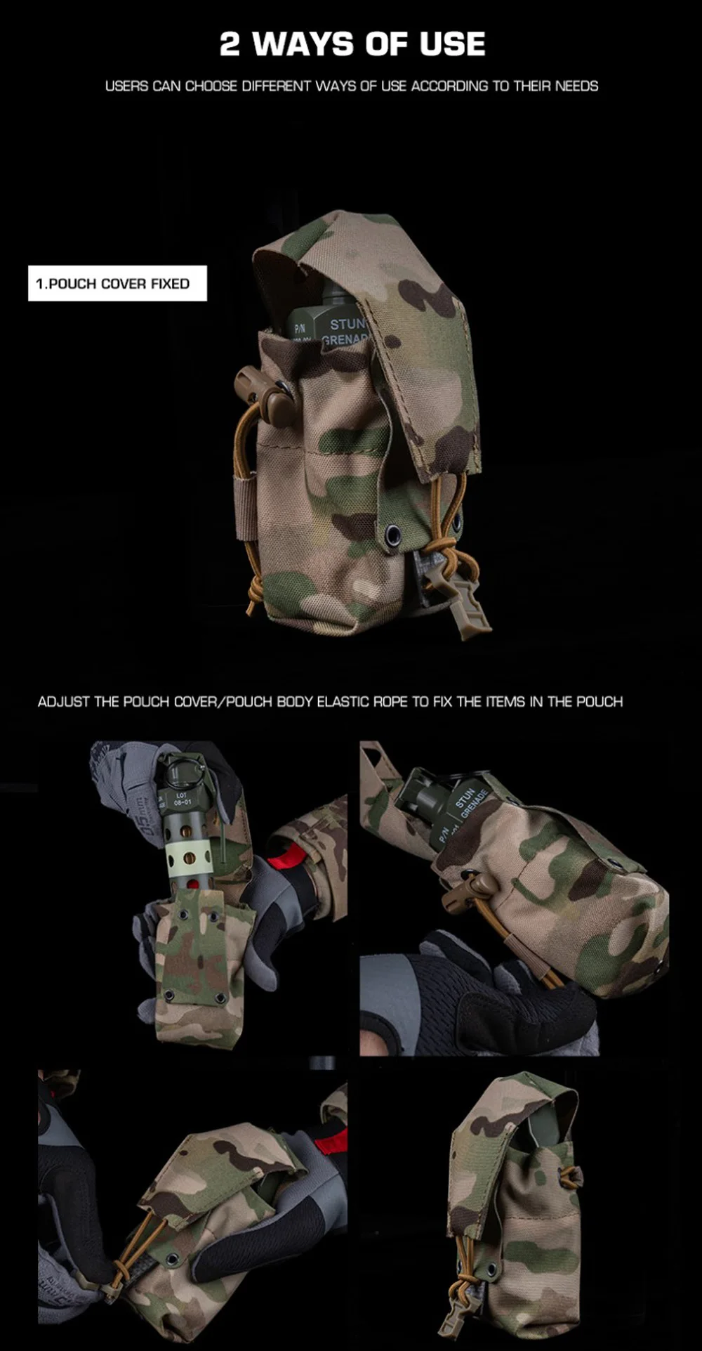 Detalle de la bolsa táctica