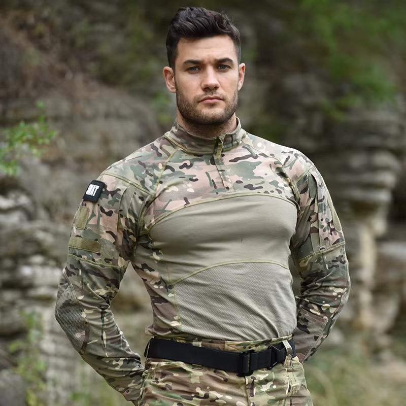Camiseta táctica de camuflaje para hombre – Airsoft y entrenamiento - imagen 2