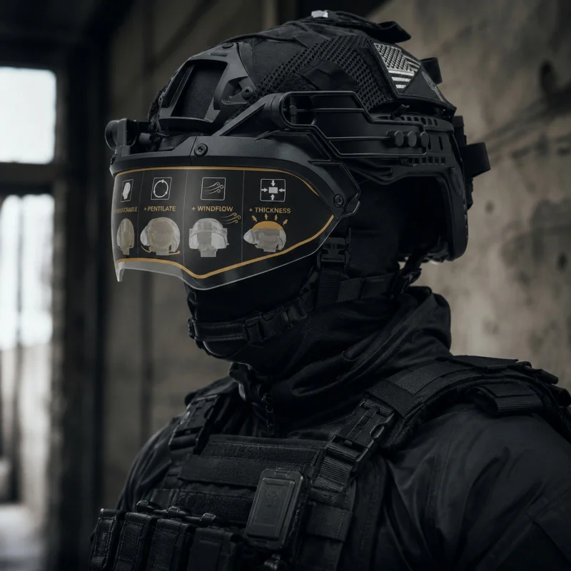 Casco táctico FAST ABS ligero con dial de suspensión ajustable - imagen 2