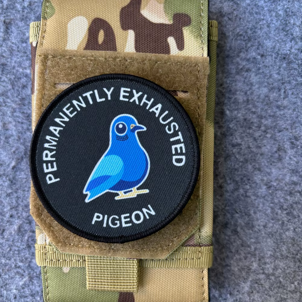 Parche táctico militar de palomas memes – Para mochila o gorra con velcro - imagen 4
